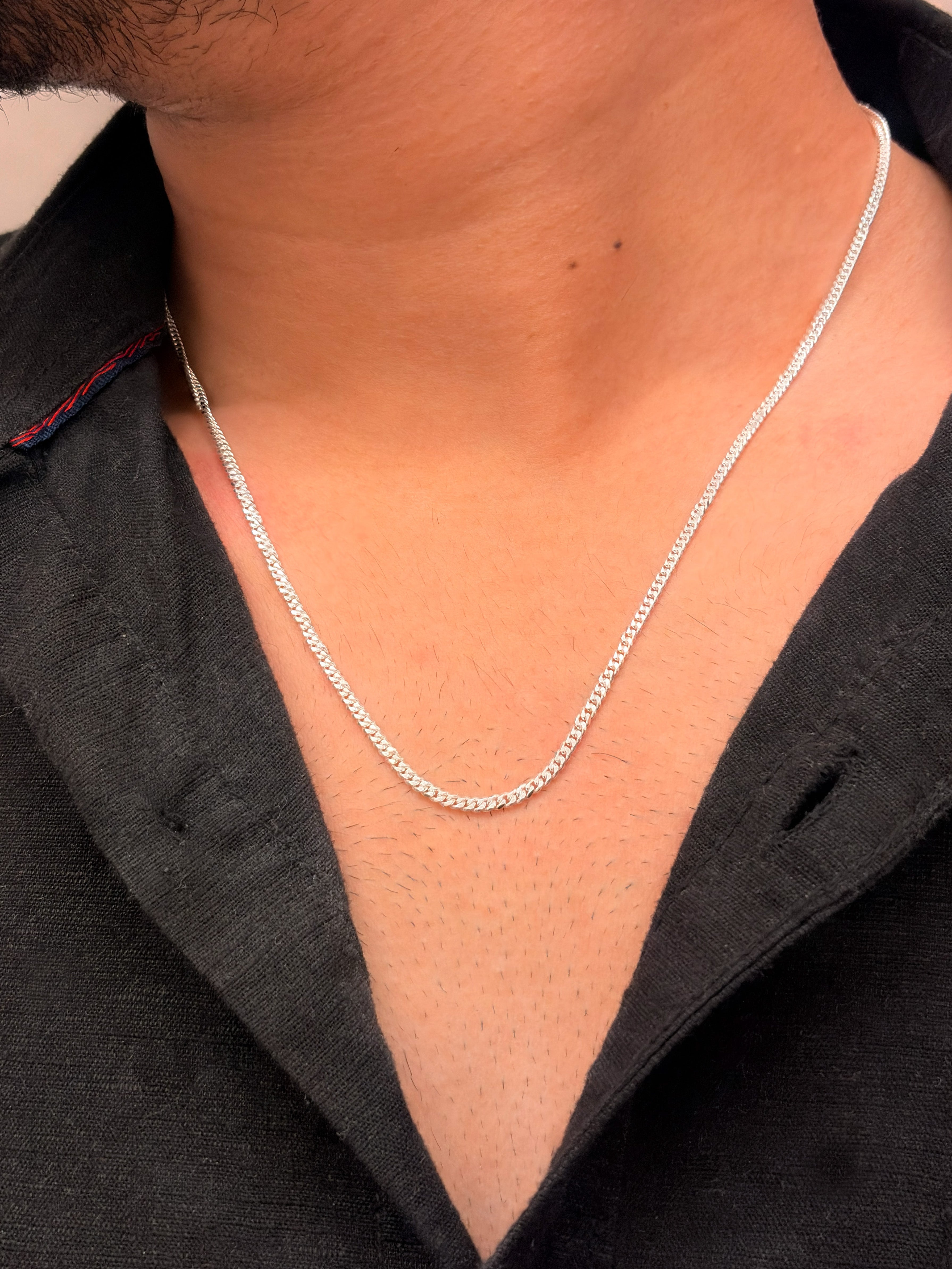 Silver Curb Chain