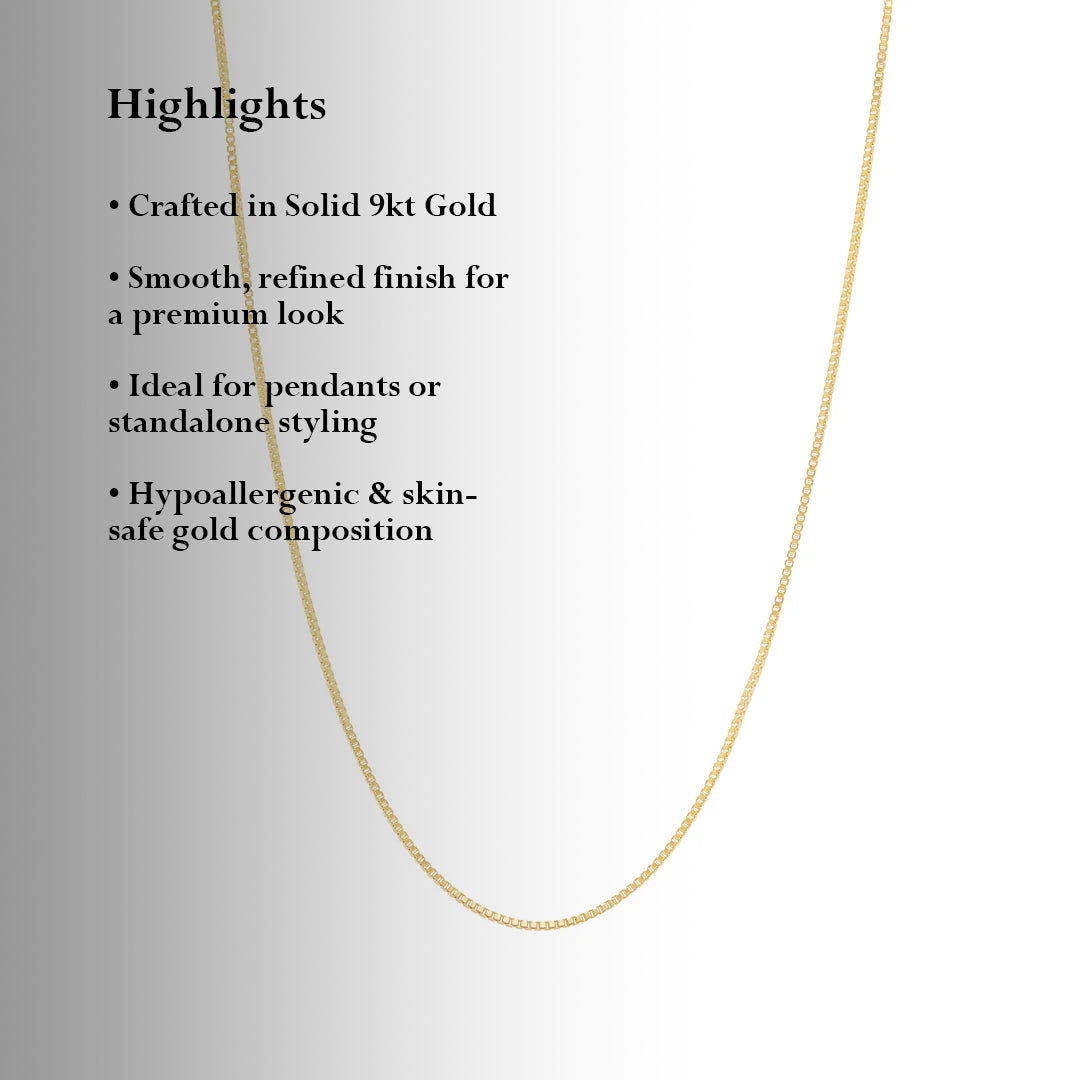 9K Gold Box Chain