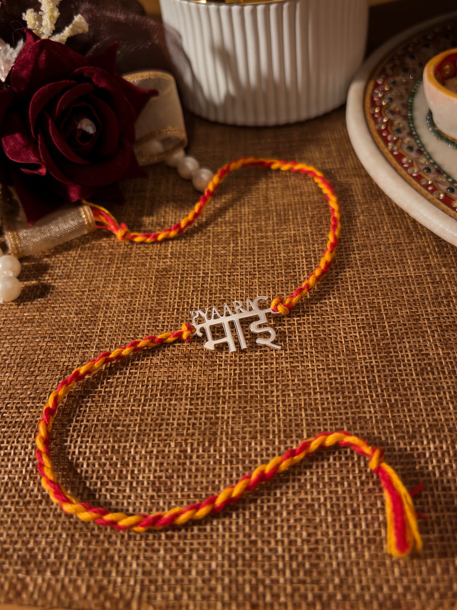 Silver PYAARA Bhai Rakhi