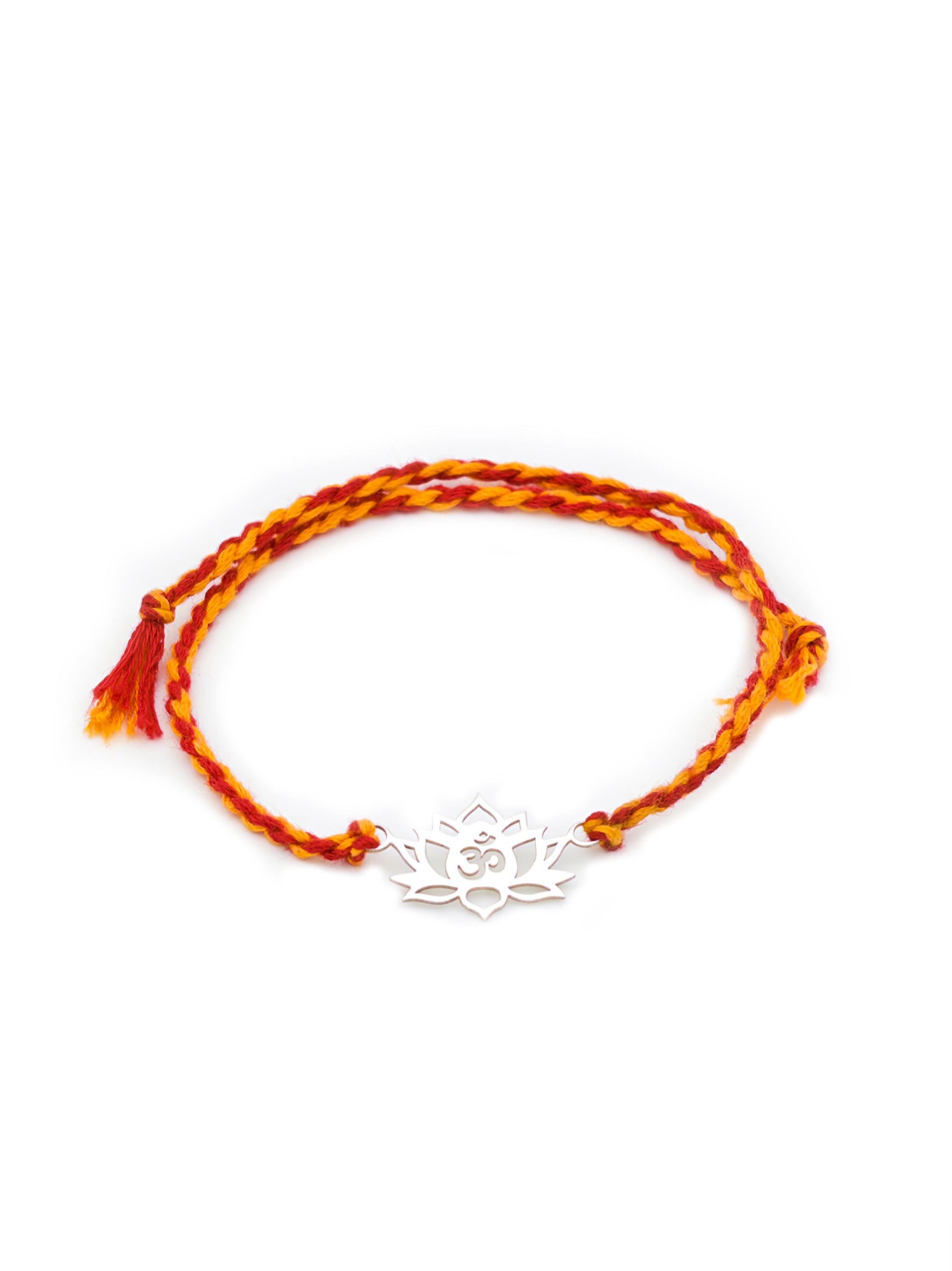 925 Silver OM Lotus Rakhi