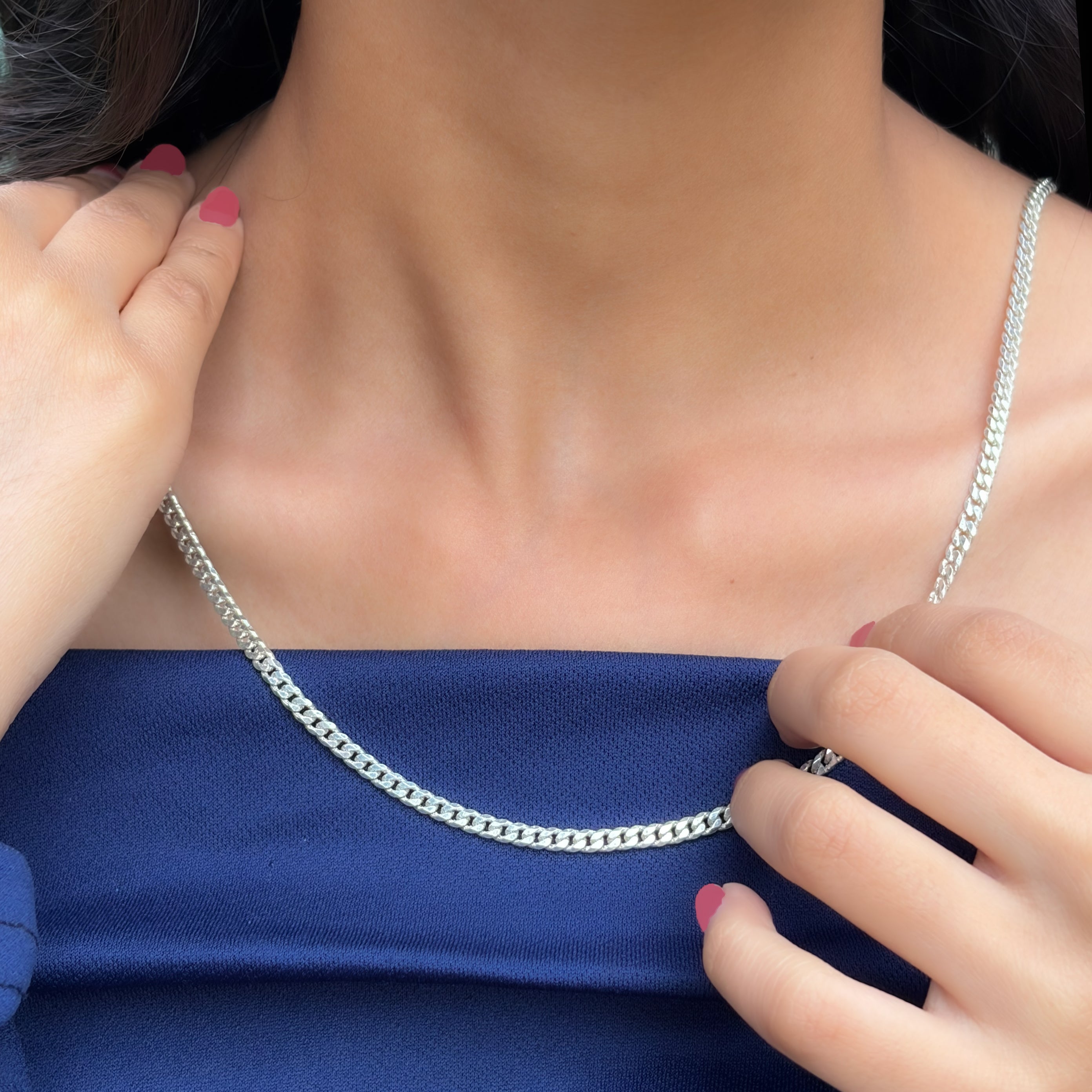 Classic Silver Curb Chain