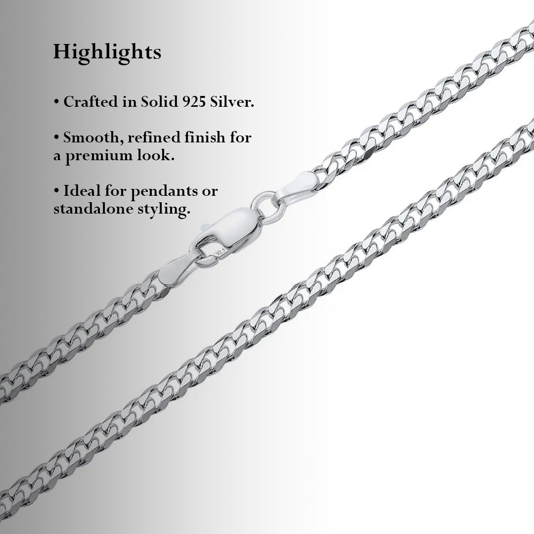 Classic Silver Curb Chain